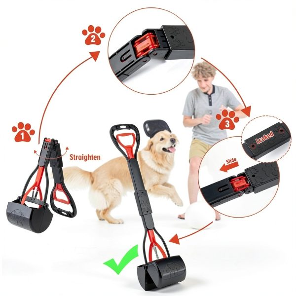 TIMINGILA Dog Poop Scooper Long Handle No Bending Required-3