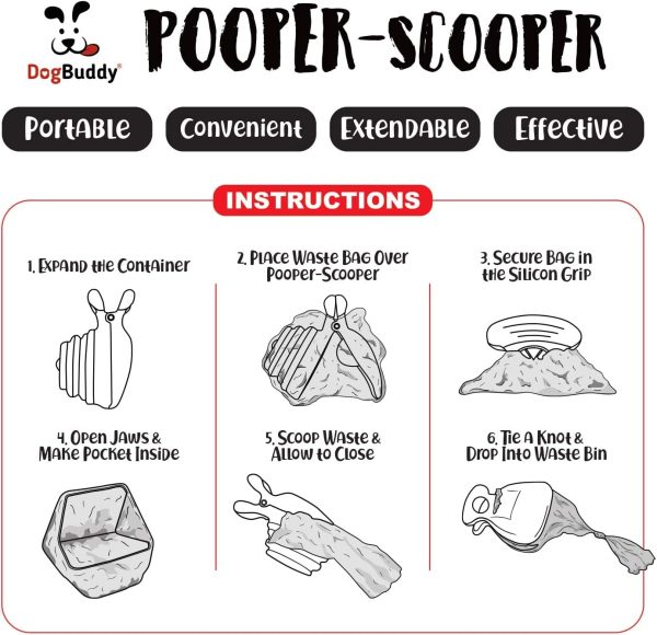 DogBuddy Pooper Scooper Hygienic Waste Cleanup for Dog-5