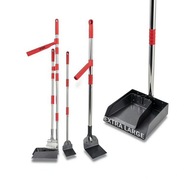 FUSBUNTY Metal Pooper Scooper Long Handle Stainless Steel-2