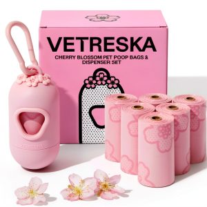 VETRESKA Cherry Blossom Dog Poop Bag Dispenser-0