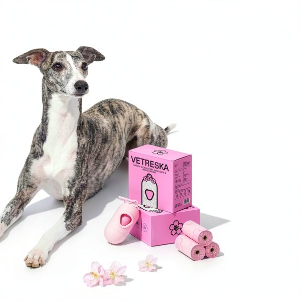 VETRESKA Cherry Blossom Dog Poop Bag Dispenser-2