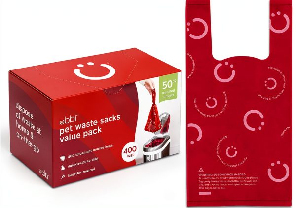 Red Waste Sacks by Pearhead 400 Count Leak Proof Lavender Scented-0