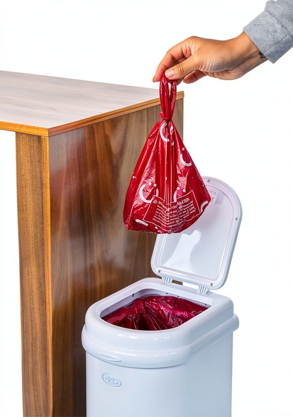 Red Waste Sacks by Pearhead 400 Count Leak Proof Lavender Scented-9