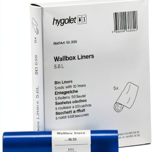 Universal Surface Mount Sanitary Napkin Liner – Hygolet 50‑Bag Blue-0