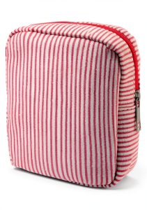 Pink Sanitary Period Pouch, Portable Cute Sanitary Napkin Storage Bag for Women, Feminine Napkin Pouch Tampons Holder for Travel Daily Use, Holds Pads Tampons Panty Liners-0