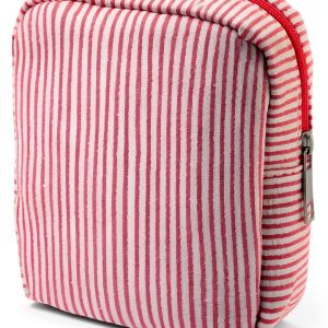 Pink Sanitary Period Pouch, Portable Cute Sanitary Napkin Storage Bag for Women, Feminine Napkin Pouch Tampons Holder for Travel Daily Use, Holds Pads Tampons Panty Liners-0