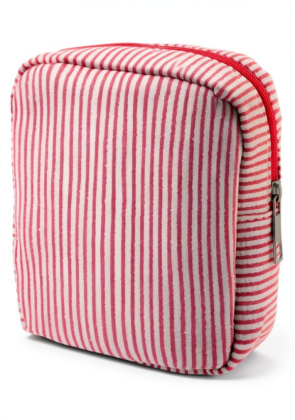 Pink Sanitary Period Pouch, Portable Cute Sanitary Napkin Storage Bag for Women, Feminine Napkin Pouch Tampons Holder for Travel Daily Use, Holds Pads Tampons Panty Liners-0