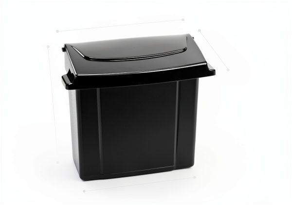 Alpine sanitary napkin receptacle 2-Pack Black ABS Trash Can-2