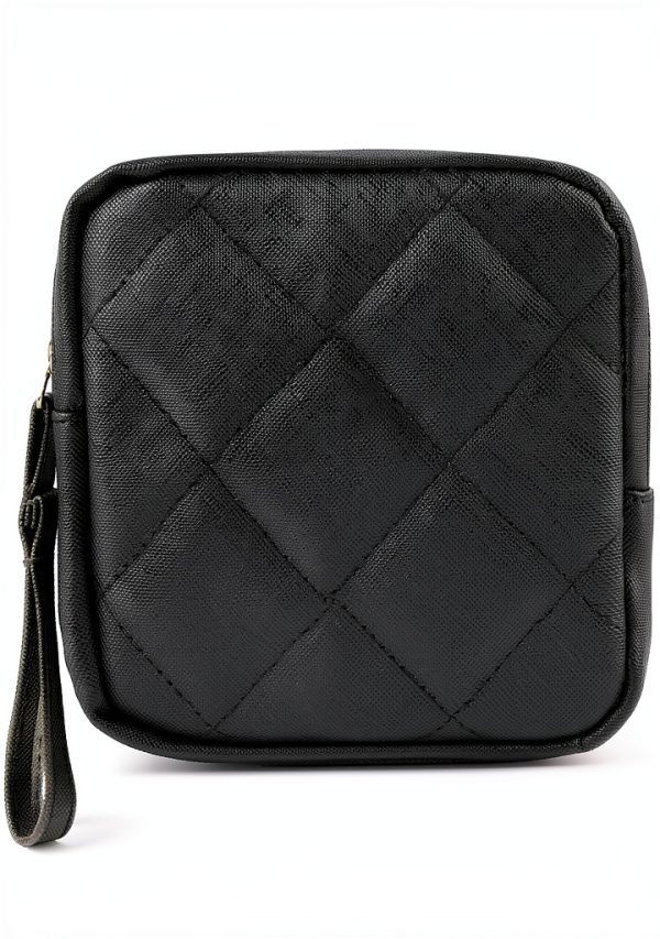 Sanitary Bags Bruislard Makeup Storage Bag Black 5.9x5.5x1.4in-0