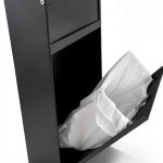 Sanitary Napkin Disposal Receptacle Black S.A.C. Modern Alloy Steel-0