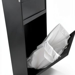 Sanitary Napkin Disposal Receptacle Black S.A.C. Modern Alloy Steel-0