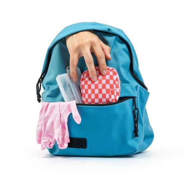 Period Pouch Larrel Checkered Portable Sanitary Storage Bag for Women-4