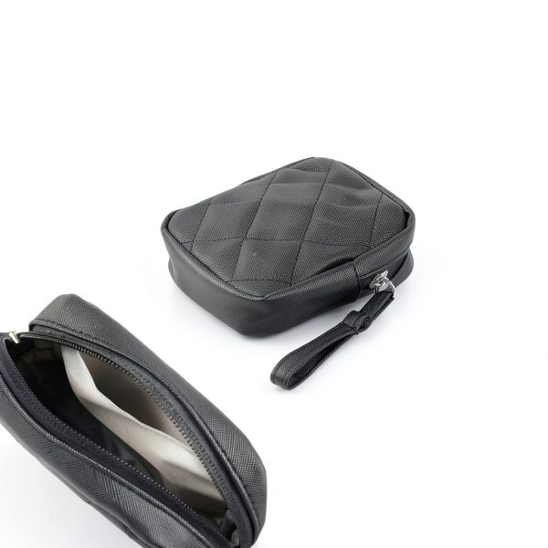 Sanitary Bags Bruislard Makeup Storage Bag Black 5.9x5.5x1.4in-4