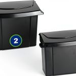 Alpine sanitary napkin receptacle 2-Pack Black ABS Trash Can-0