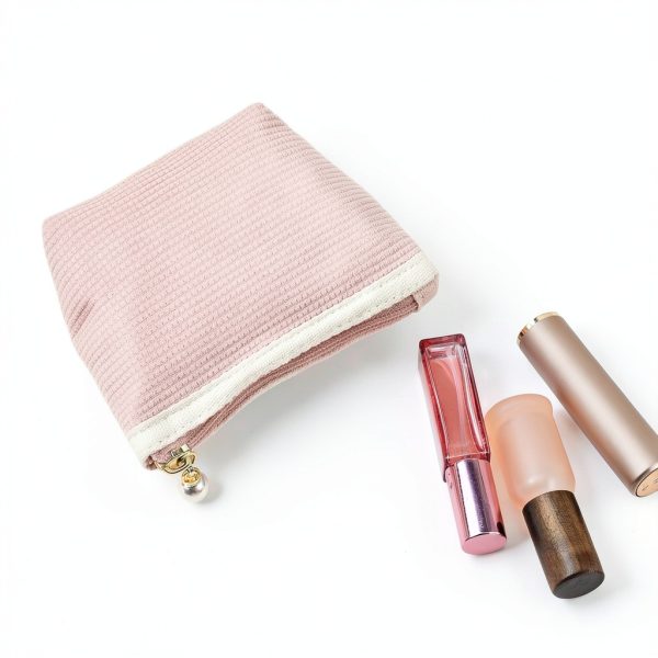 Pink Period Bag YQQYG Corduroy Sanitary Storage Pouch for Teen Girls-3