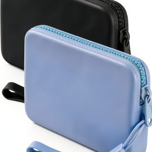 Silicone Period Bags Hipruict Set of 2 Blue Tampon Holders with Zipper-0