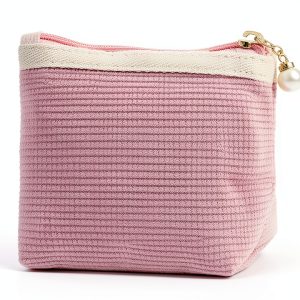 Pink Period Bag YQQYG Corduroy Sanitary Storage Pouch for Teen Girls-0