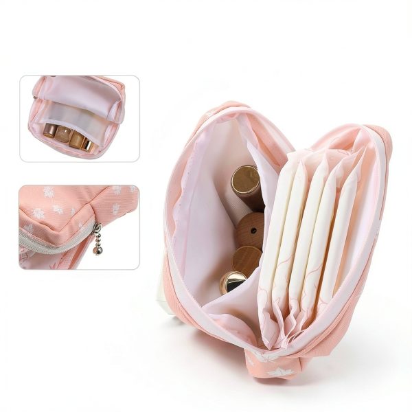 Sanitary Napkin Storage Bag LXUEJIE 3‑Piece Zippered Waterproof-2