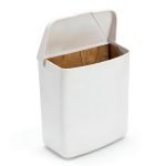 Hospeco Feminine Hygiene Receptacle White ABS Plastic Top-Open-0