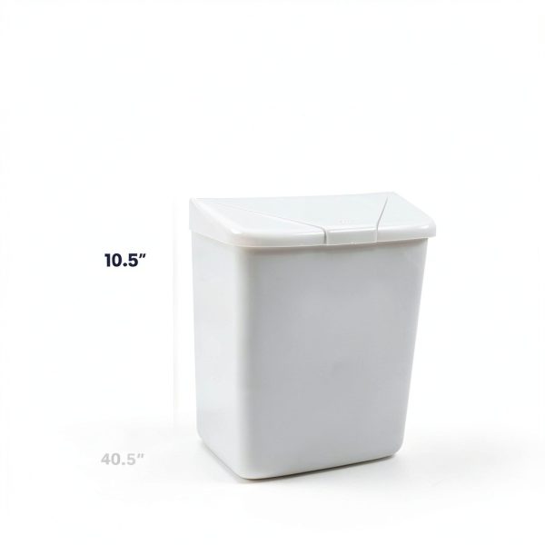 Hospeco Feminine Hygiene Receptacle White ABS Plastic Top-Open-3
