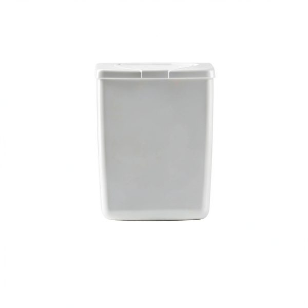 Hospeco Feminine Hygiene Receptacle White ABS Plastic Top-Open-5