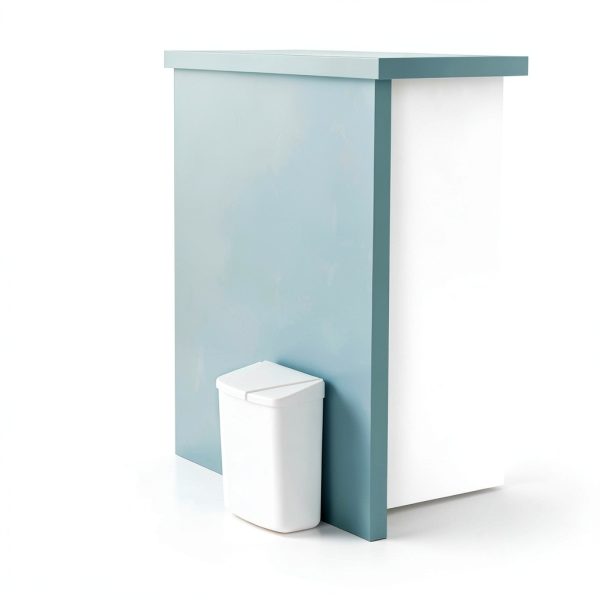 Hospeco Feminine Hygiene Receptacle White ABS Plastic Top-Open-1