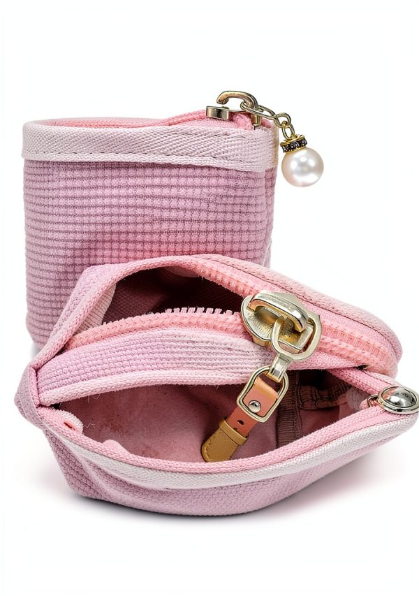 Pink Period Bag YQQYG Corduroy Sanitary Storage Pouch for Teen Girls-2